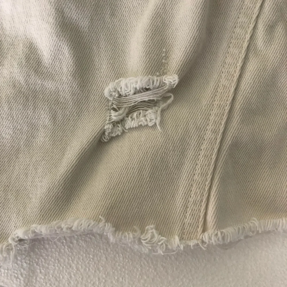 We the free white denim mini skirt free People